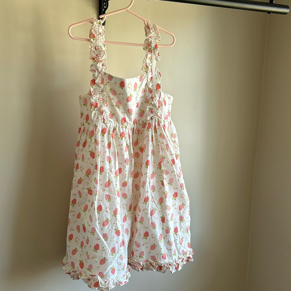Girls strawberry dress & hat